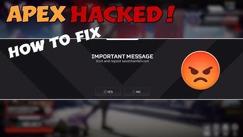 Apex Hacked! How to fix and get back in the game. #Apexlegends #season9 #hack