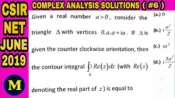 CSIR NET JUNE 2019 COMPLEX ANALYSIS 🔥