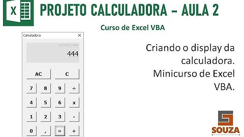 Criando display da calculadora - Minicurso Excel VBA - Aula 2