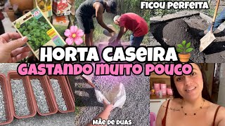 COMO FAZER UMA HORTA PEQUENA NO QUINTAL DE CASA 🏠🪴| FÁCIL E GASTANDO POUCO | TO APAIXONADA 😮💨💖