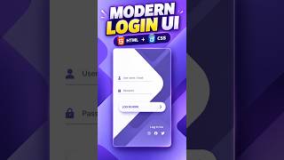 This Purple Login Page Looks Premium 💜 | HTML CSS Only