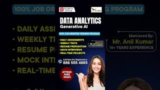 Data Analytics Generative AI  | #shorts #ArtificialIntelligence #datanalytics #ytshorts #itcareers
