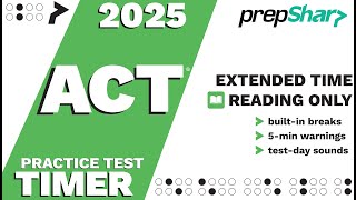 ACT Reading Test Timer (Extended Time)