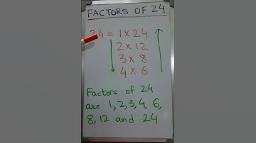 Write all the factors of 24 |#class5maths factors of 24
