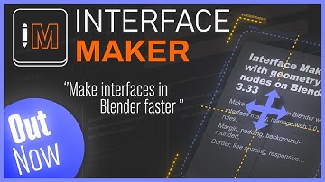 Blender - Interface Maker Trailer geometry-nodes UI