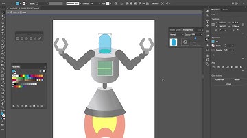 Head and Blend Tool - Creating a robot in Illustrator part 11