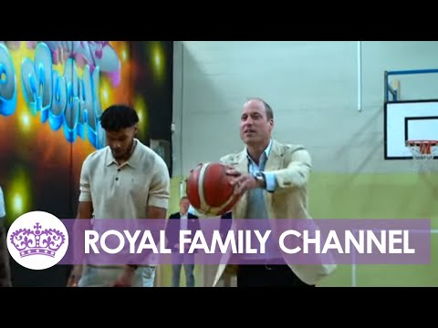 Prince william shoots some hoops with football star in sheffield