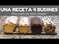 UNA RECETA CUATRO BUDINES | receta de budin paso a paso con glaseado