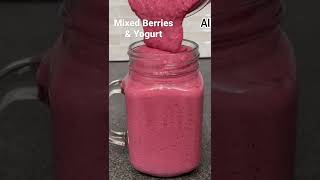 Mixed berries and yogurt makes a perfect smoothie #shorts