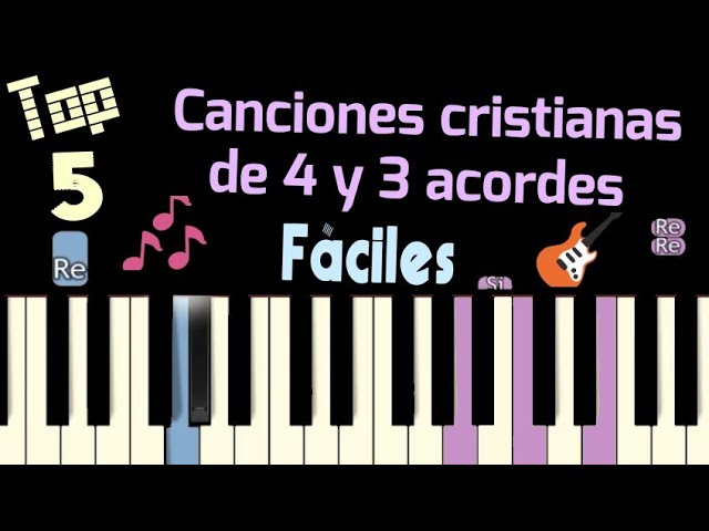 piel Masaje Guau 5 Canciones CRISTIANAS en PIANO Fáciles 🎹 Tutorial de 4 y 3 acordes para  principiantes Y niños 👦 - YouTube