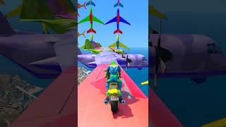 GTA V SPIDERMAN WON IMPOSSIBLE MEGA RAMP CHALLENGE#shorts
