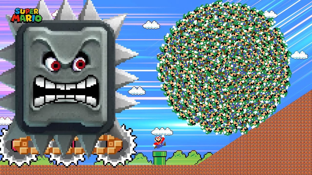 Mario vs Giant Mystery Doors Maze Mayhem | alphaxel Animation