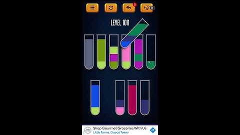 Water Sort Puzzle - Color Liquid Sorting Game Level 1011 Solution
