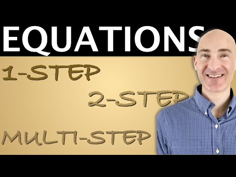 Solving Linear Equations Easily - 1 Step, 2 Step, Multi Step, Variables Both Sides