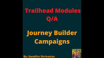 Journey Builder Campaigns #salesforce #swadhinshrivastav #trailhead #trails #project #crm #swadhin