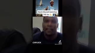Kevin Durant benches 315 Pounds! #nba #kevindurant #kd #fyp