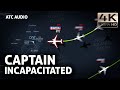 Captain incapacitated over atlantic ocean british airways boeing 777 real atc audio