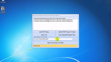 How To Use Convert Multiple PDF Files To HTML Files Software