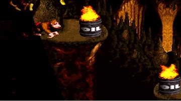 Donkey Kong Country (SNES) Gorilla Glacier - Torchlight Trouble