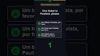 São Paulo Metro in Portuguese: Quiz Yourself in 60s