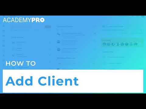 AcademyPRO: Add a client