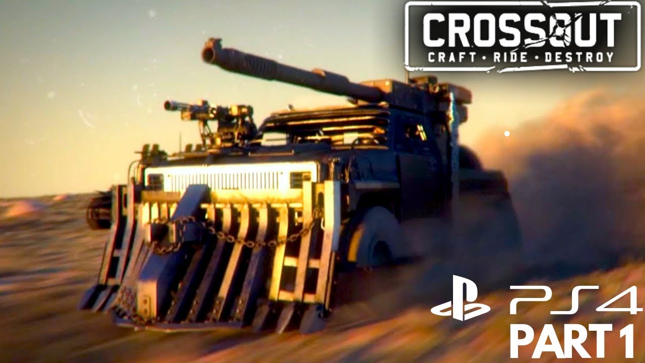 Crossout PS4 Car Combat Gameplay Part 1 Crafting Crazy Vehicles - YouTube