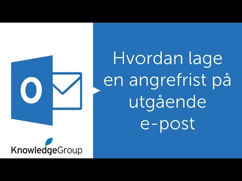 Video: Hvordan Lagre Utgående E-post