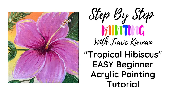 Easy And Simple Tropical Hibiscus Acrylic Painting...