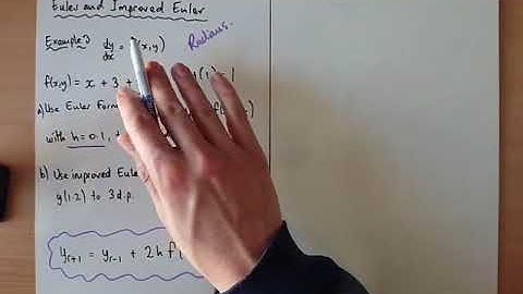 Numerical Methods - Euler and Improved Euler Step by Step Method for Differential Equations