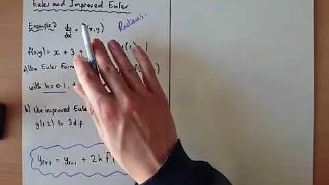 Numerical Methods - Euler and Improved Euler Step by Step Method for Differential Equations