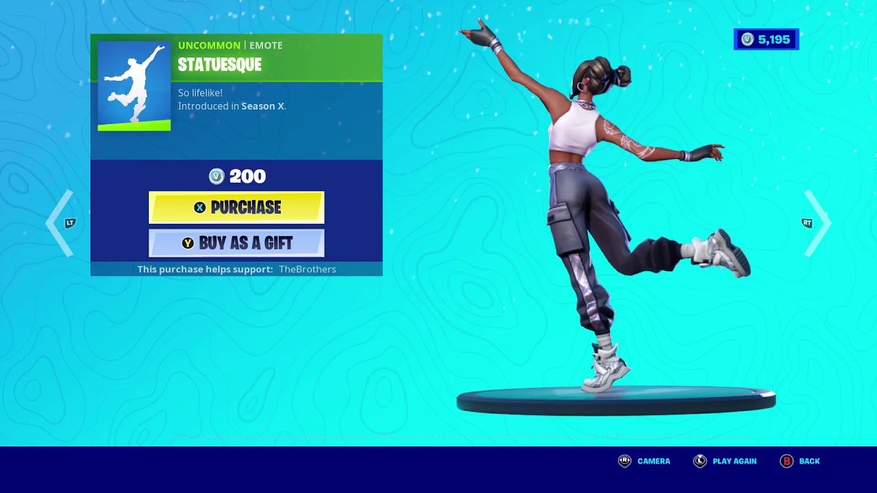 *RARE* STATUESQUE EMOTE BACK IN FORTNITE! YouTube