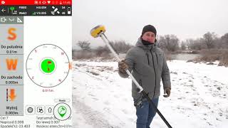 Tyczenie punktu odbiornikiem RTK GNSS SIRIUS od Art-Geo, wyposażonym w IMU. screenshot 2