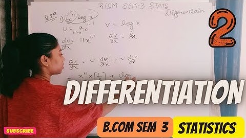 #2 DIFFERENTIATION STATISTICS  B.COM SEM 3 (KUTCH UNIVERSITY)