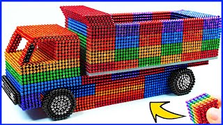 DIY - How To Make A Car, A Truck, Excavator, Bulldozer From Magnetic Balls (Satisfying) #004