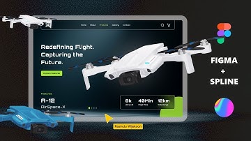 Design a Modern Interactive & Animated Drone Website/Prototype | UIUX Tutorial with Figma + Spline