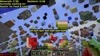 Minecraft SkyBlock 2h59 SEQUEL: SkyGrid All Achievements Run - First Try!