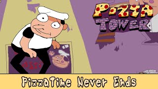 Pizza Time Never Ends || WITH LYRICS (Pizza Tower, Fake Peppino)