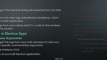 How to Print Node Terminal Logs to Renderer Console in Electron Apps
