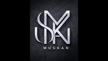 Muskan Name Logo || How To Create Logo 😊 #shortsvideo  #graphic_design