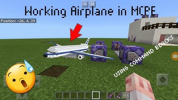 How to make a Working Airplane in MCPE (using command blocks)//Minecraft #6//Rich andTryna YT