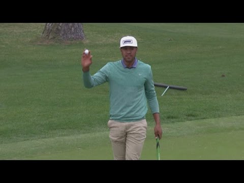 Tony Finau’s smashing tee shot nearly rolls in at RBC Heritage