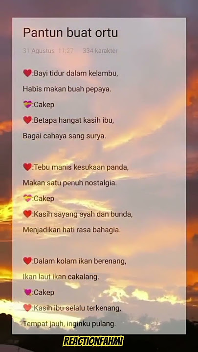 pantun buat orang tua