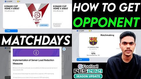 HOW TO GET OPPONENT IN MATCHDAY 🔥 PES 2021 MOBILE