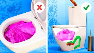EASY RESTROOM HACKS YOU TOTALLY NEED || DEEP BATHROOM CLEANING AND RENOVATION