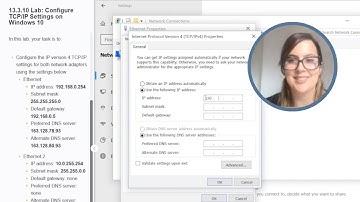 13.3.10 Lab: Configure TCP/IP Settings on Windows 10