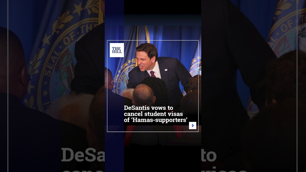 DeSantis Vows To Cancel Student Visas Of 'Hamas-Supporters'