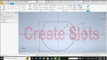 Create Slots in Autodesk inventor 2023