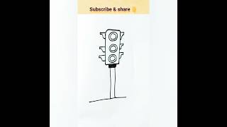 🚦how to draw traffic light إشارة المرور