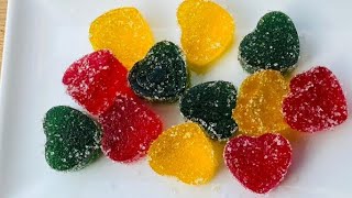 গামি ক্যান্ডি | Gummy Candy Recipe | Homemade Jello Candy Recipe | Jujubes Recipe