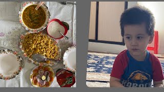 Macroni with mix daal recipe, kitchen routine with three year old toddler❤️